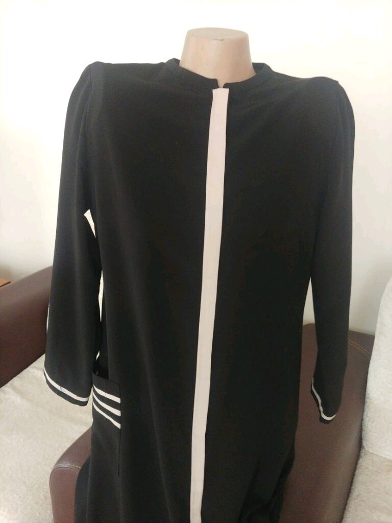 siyah ferace 135 cm boy 50 cm 2 kol arası - 8