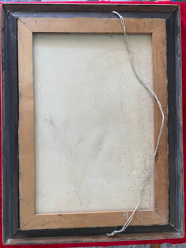 E. Uz İmzalı Büyük Boy Antika Yağlıboya Tablo (81x61 cm) - 6
