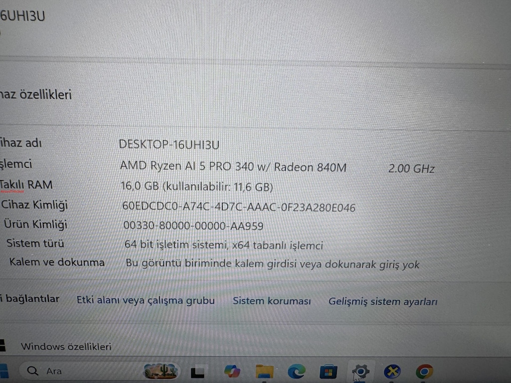 THİNKPAD T14 RYZEN AI 5 PRO İŞLEMCİ 16 GB RAM 512 NVME - 5