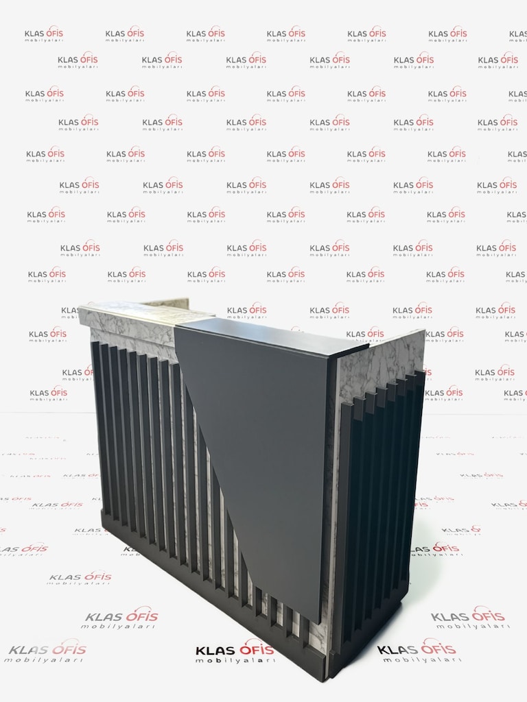 KLAS OFİS ÜSKÜDAR 120x65 MERMER GRİ BANKO SIFIR - 3