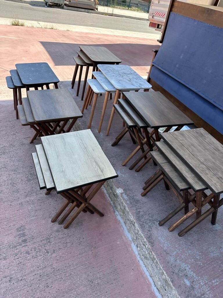 Sıfır ürün %100 mdf zigon sehpa takımı üçlü Kampanyalı - 3