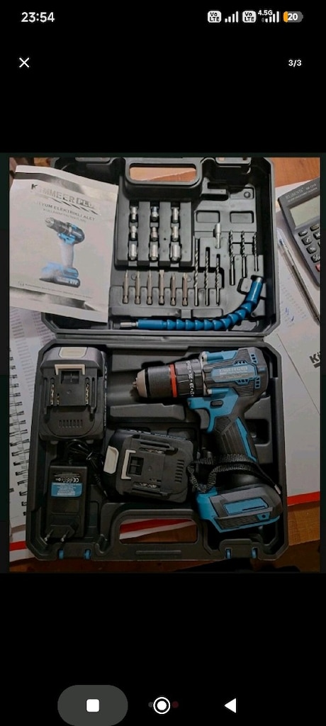 Sıfır**Şarjlı 13mm Çelik madrenli 21 volt matkap - 3