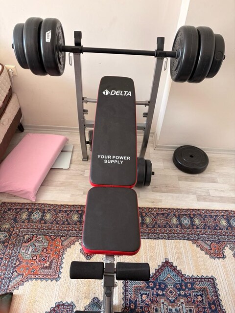 DELTA SEHPA 92 KG AĞIRLIK VE BAR SETİ