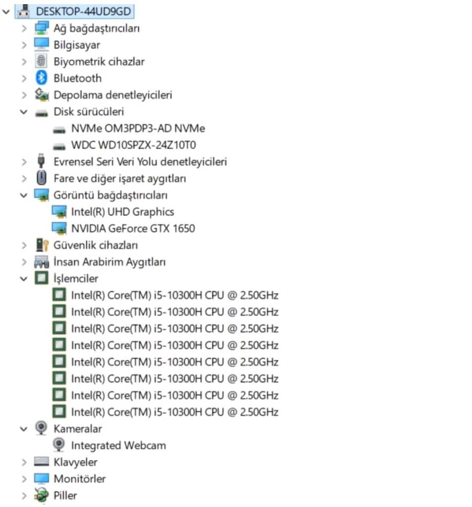 i5 10. Nesil Dell 16 GB RAM tam bir oyun canavarı laptop - 8