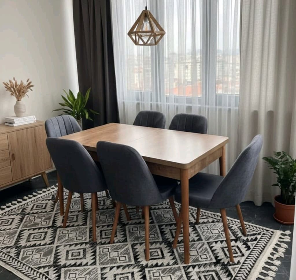 yemek masası takımı, 6 kişilik yemek masası - 2