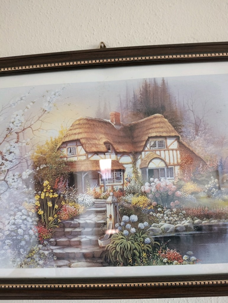 40×55 cm orman içinde bahçeli ev tablo - 9