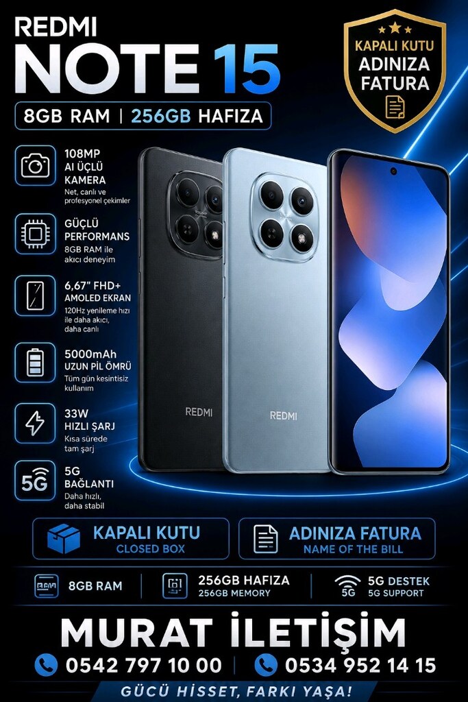 REDMİ NOTE 15 8/256GB - 2