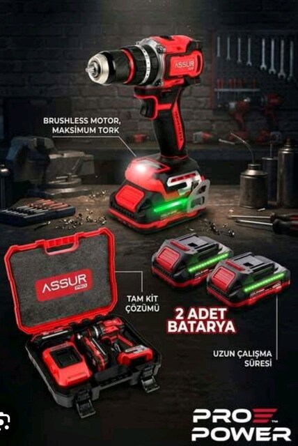 Assur pro 120 darbeli şarjlı matkap