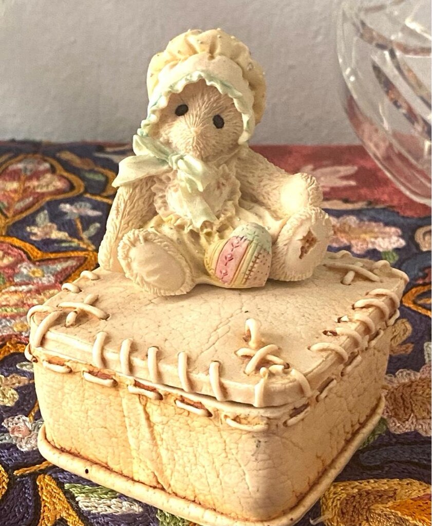 Vintage Tedy Ayıcık Biblolu Takı Kutusu - 9