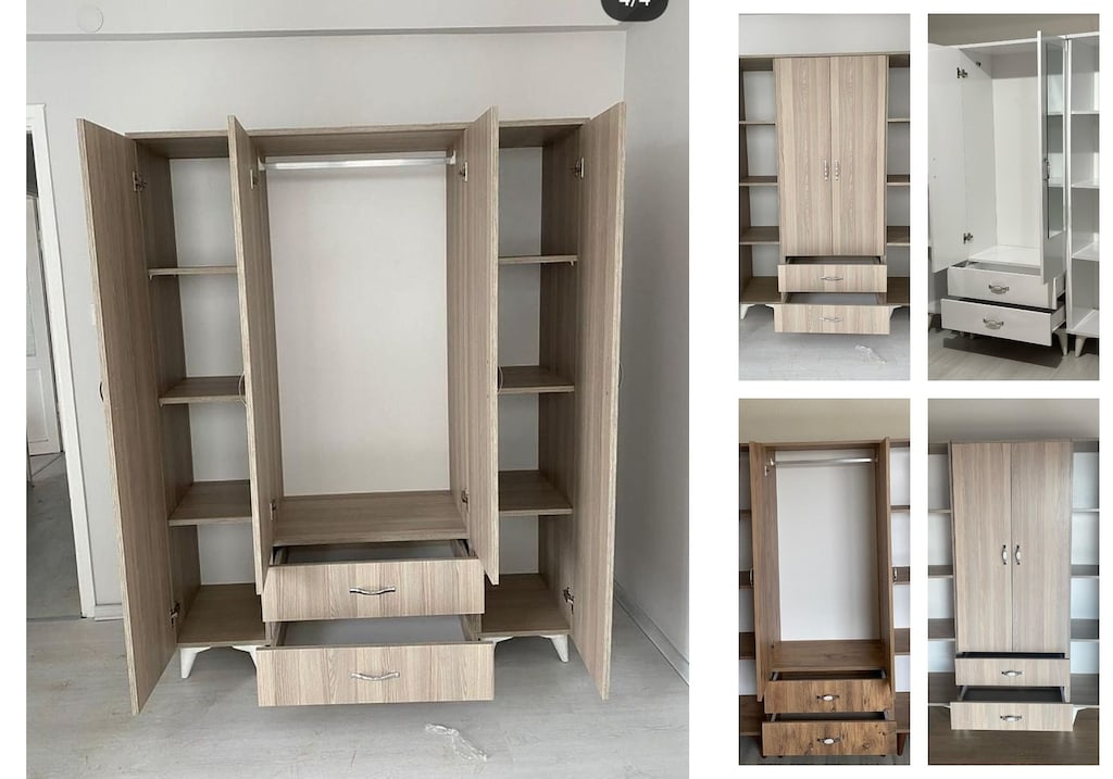 4 kapaklı elbise dolabı pwfpnjgalg - 5