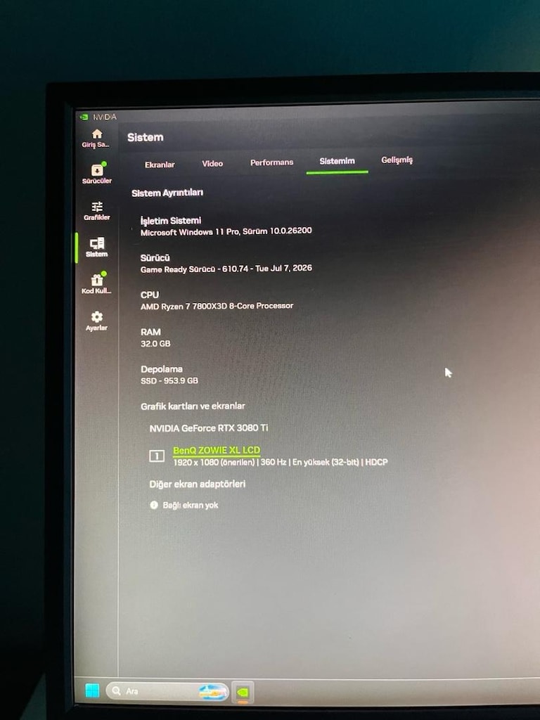 ÜST DÜZEY RTX 3080 Tİ 78003XD 32 gb 6000 ram - 11