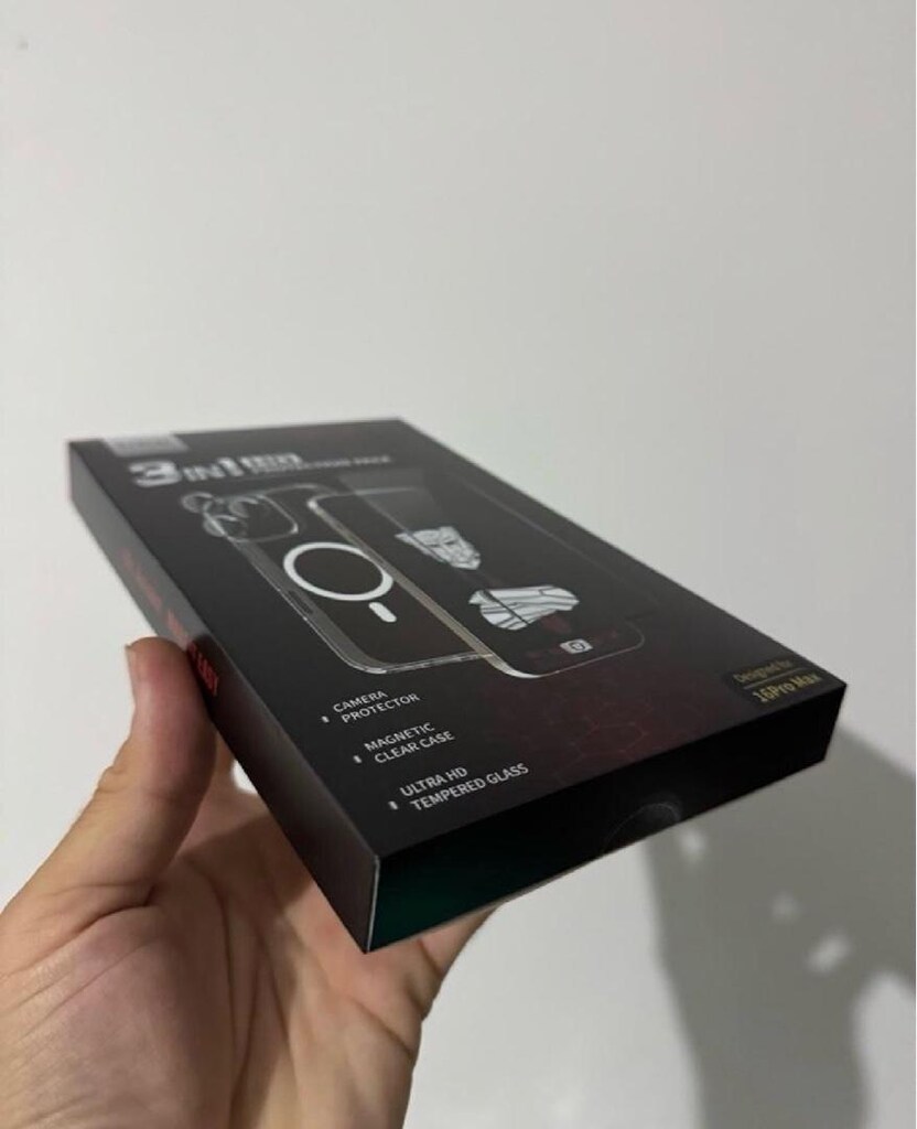 Apple iphone 16 Pro Max Kılıf, kamera koruma, ekran koruyucu 3 in 1 - 2