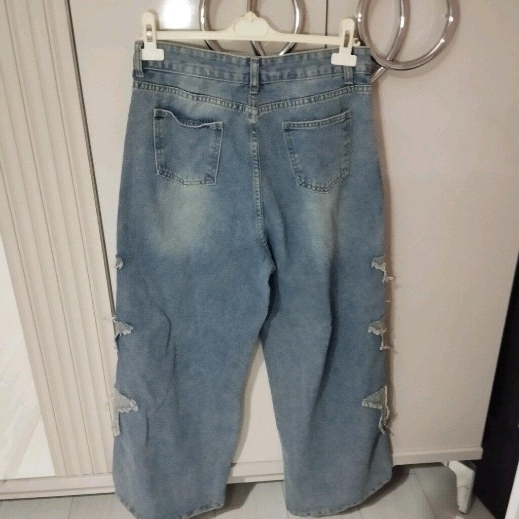 Skater Style Baggy Yıldızlı Pantolon - 4