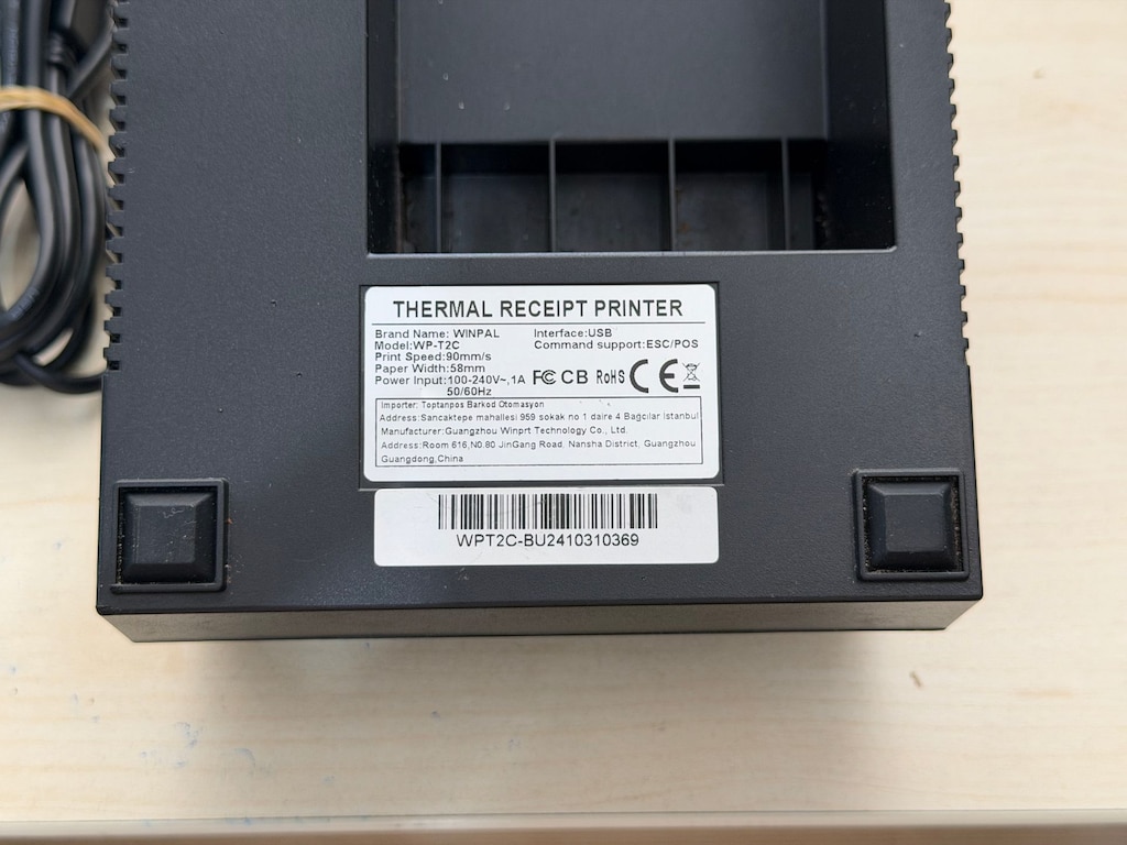 WINPAL WP-T2C 58mm USB Termal Makbuz Ve Adisyon Yazıcısı - 6