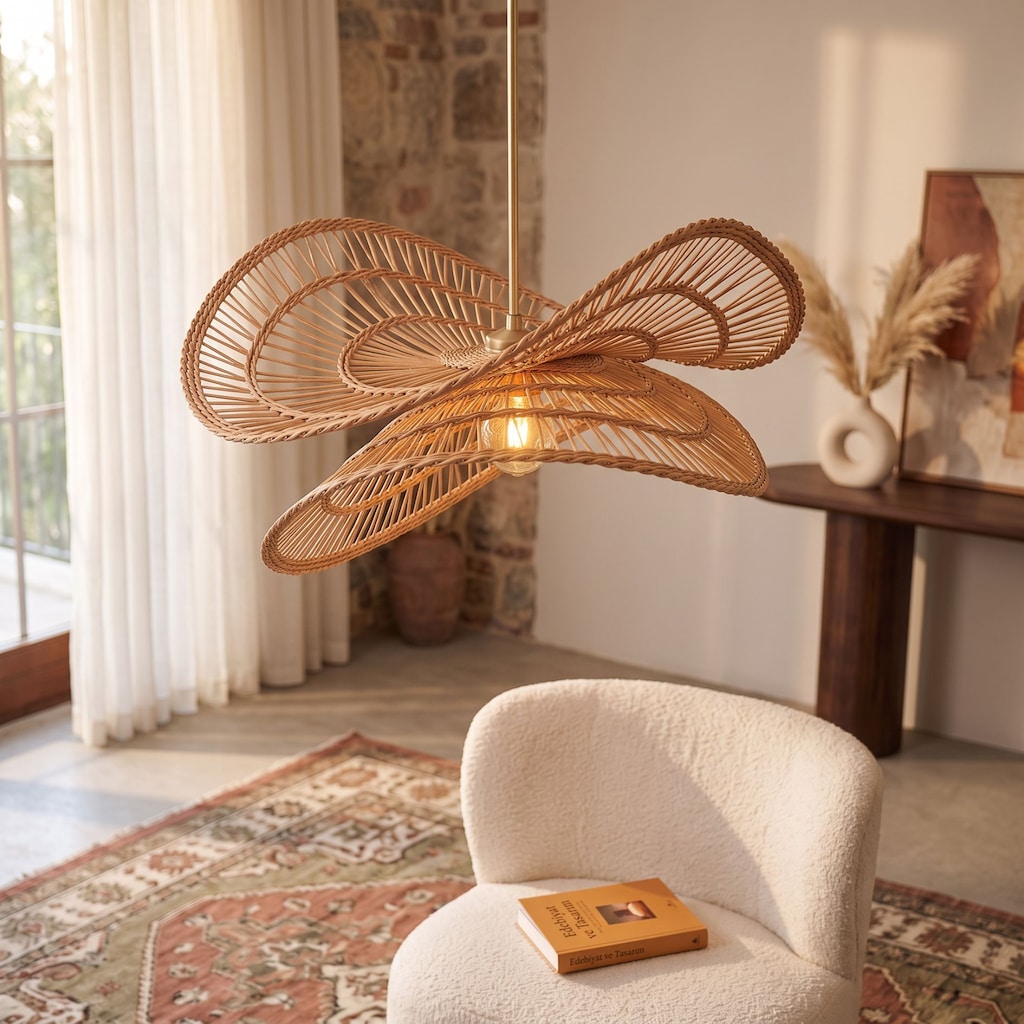 RİVA Rattan Avize 60-65 cm – Sıfır - 5