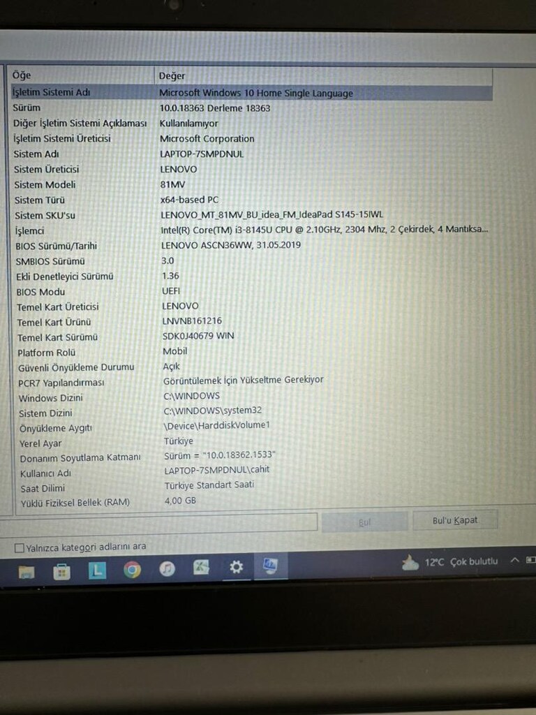 Lenovo İdeapad S 145 - 3