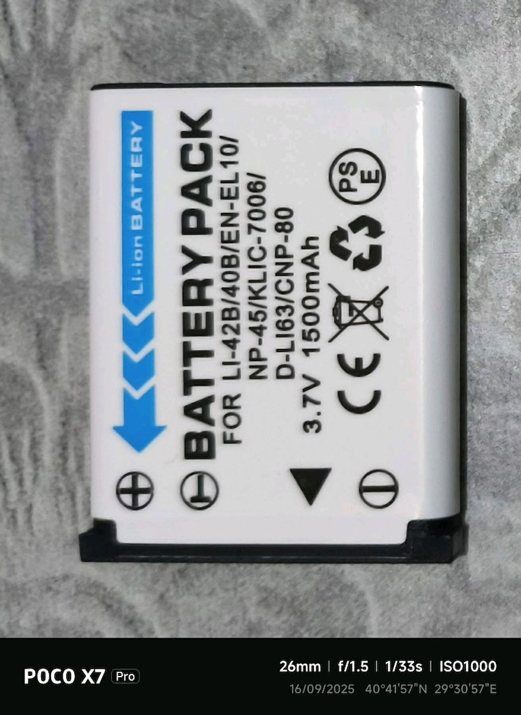 Li-42B fotoğraf makinesi pili - 3