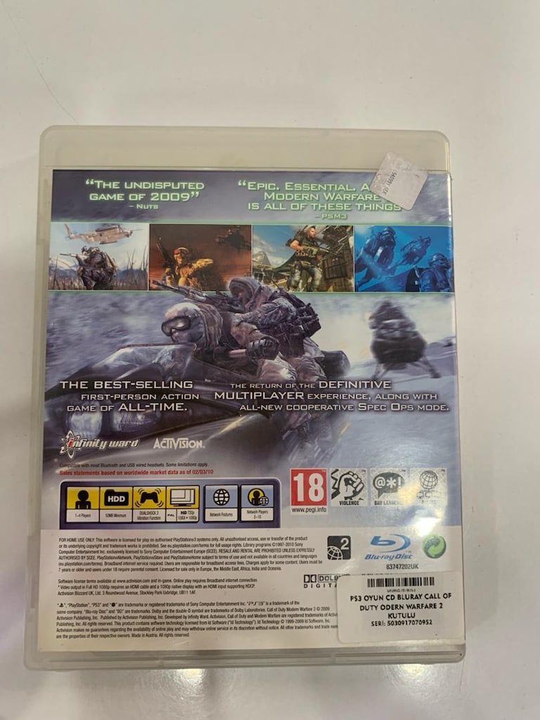 PS3 OYUN SAĞLAM SORUNSUZ call of duty modern warfare 2 - 2