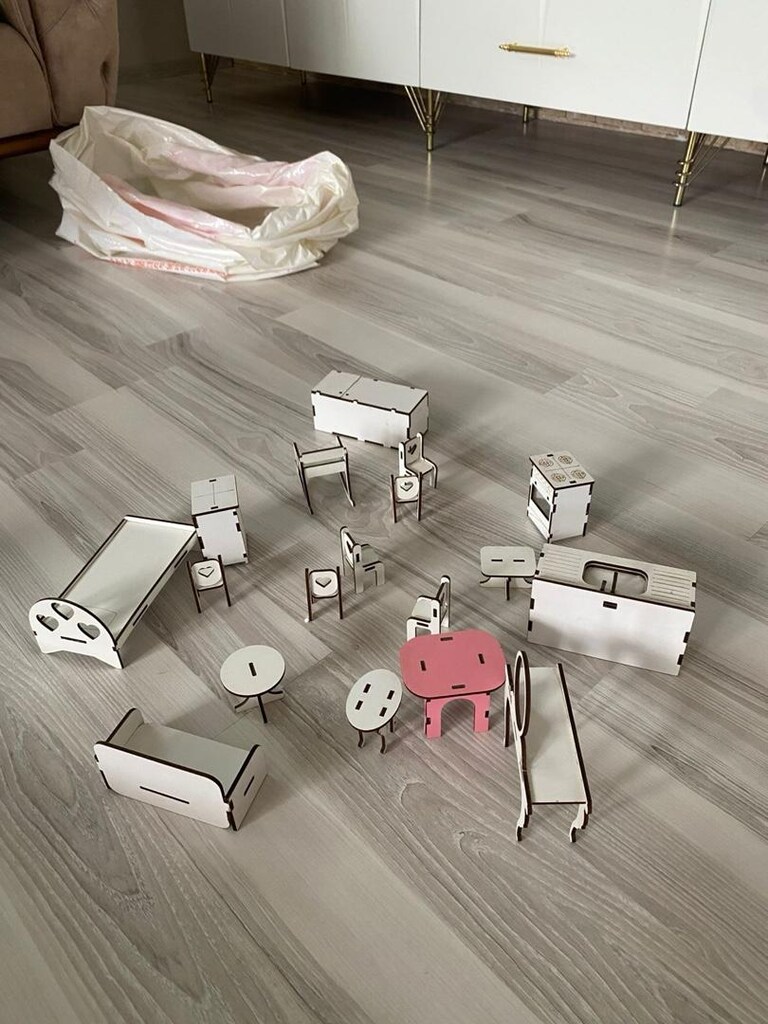 Pembe Ahşap Barbie Evi - 3