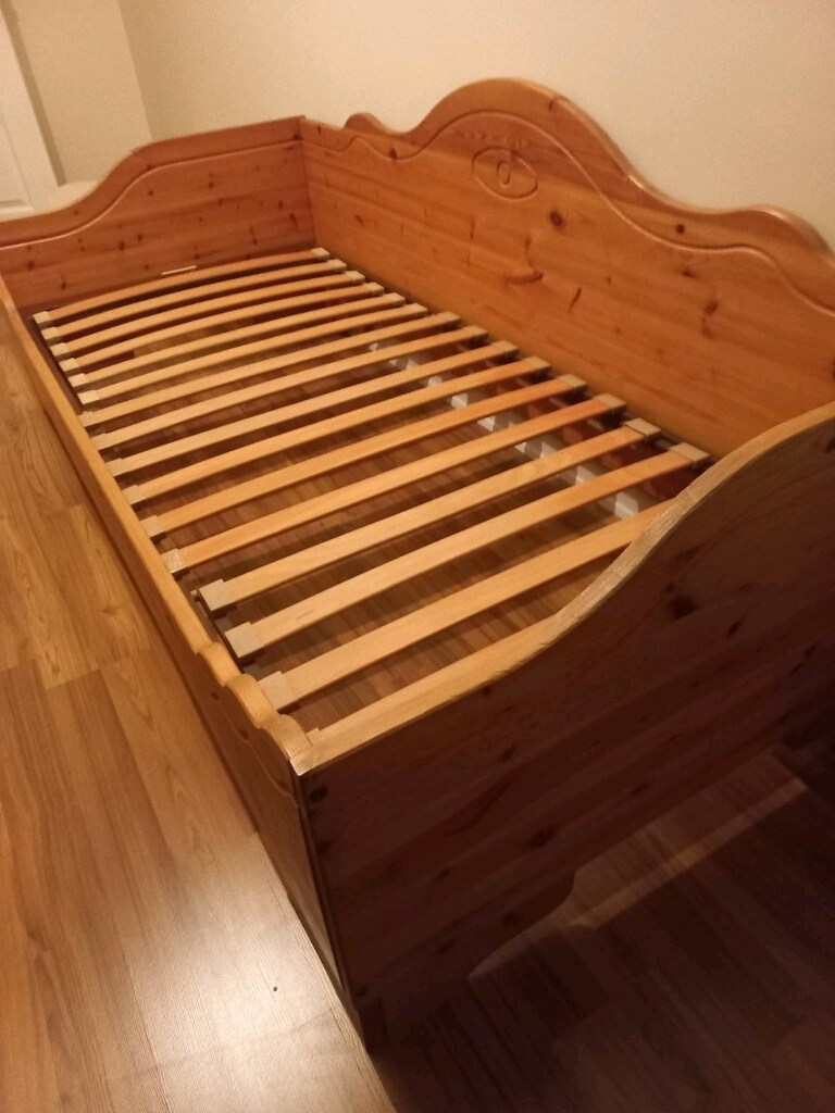 90x200 Masif Çam Tek Kişilik Karyola + Varioflex Lattoflex Baza - 4