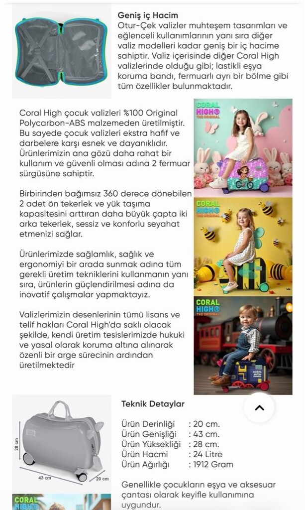 çocuk binilebilir valiz - 2
