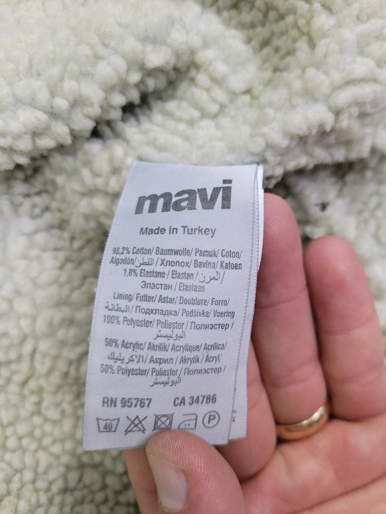 mavi marka kürklü kot ceket - 6