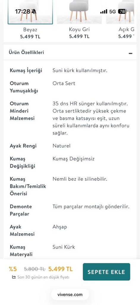 Vivense kürk puf - 5