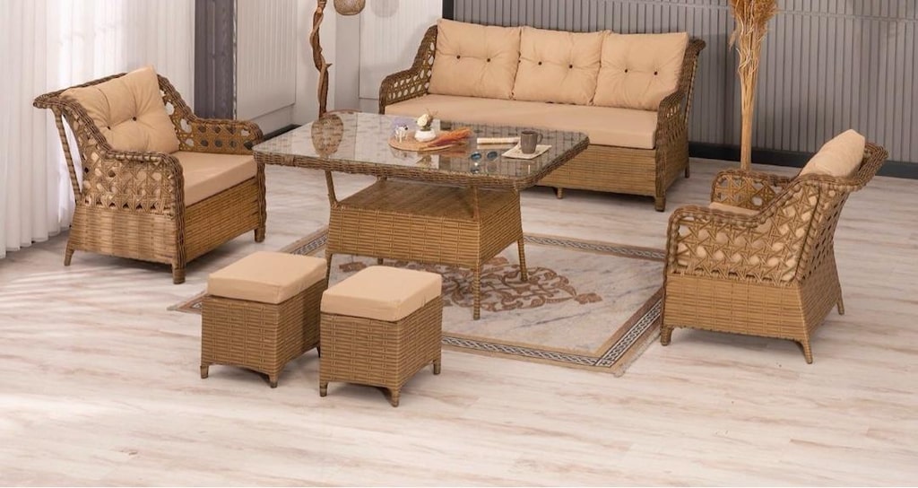 rattan bahçe balkon takımı - 3