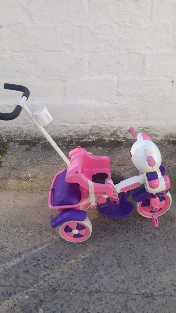 Hello kitty çocuk bisikleti 3 tekerlekli - 5