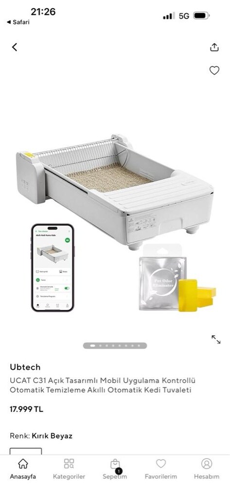 otomatik kedi tuvaleti açık ubtech ucat c31 - 9