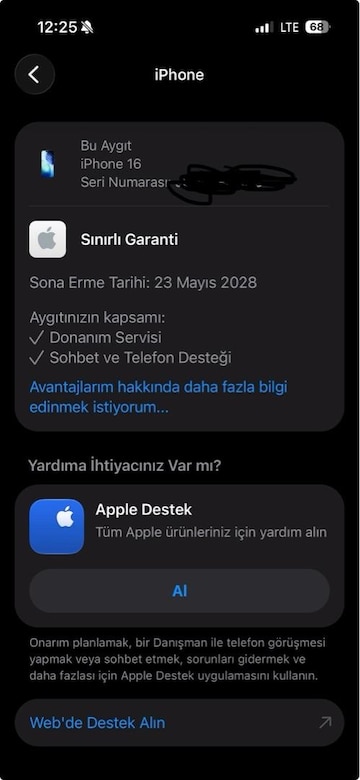 tertemiz sahibinden pil %100 iPhone 16 TR 2028e kadar garantili - 5