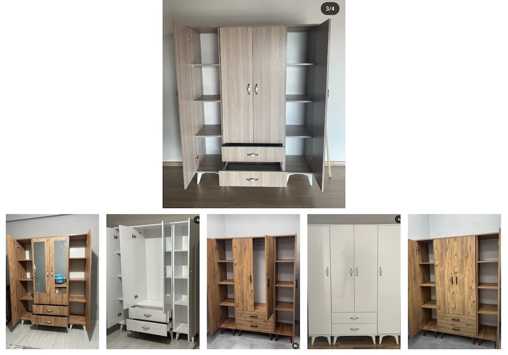 4 kapaklı elbise dolabı gdfnpjwmlo - 6