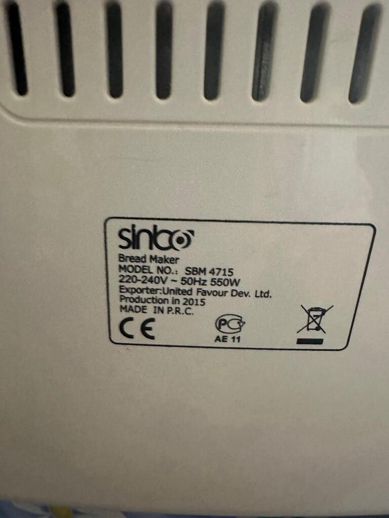 Sinbo SBM 4715 Ekmek Yapma Makinası - 3