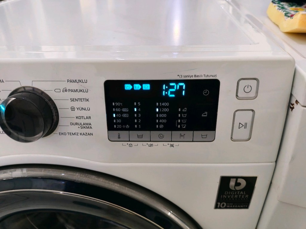 Samsung 9 kg 1400 devir çok temiz çamaşır makinesi - 7