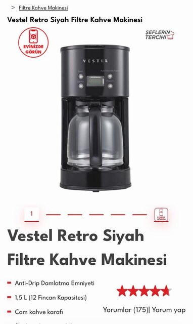 filtre kahve makinası