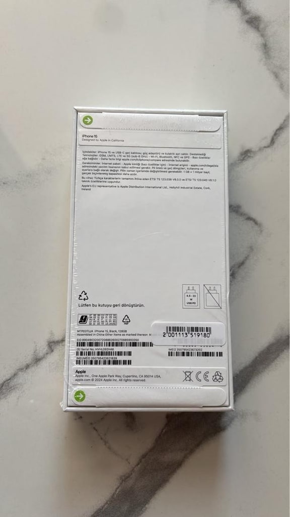 Kapalı Kutu İPhone 15 Siyah - 2