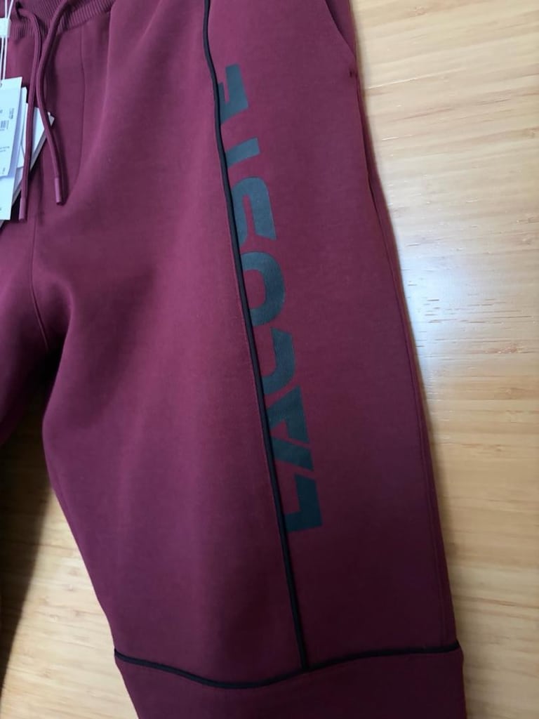 ORİJİNAL LACOSTE EŞOFMAN ALTI BORDO MEDİUM SIFIR ETİKETLİ — görsel 6/16
