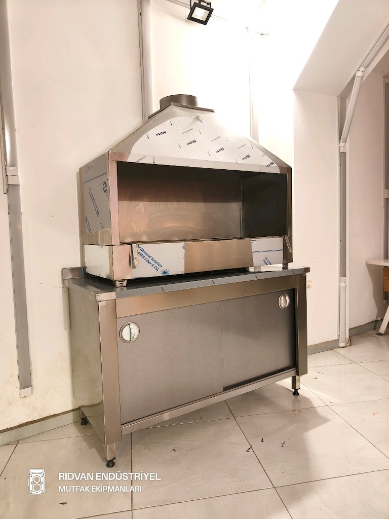 ocakbaşı mangal kömürlü ızgara ocak barbekü krom tezgah krom mangal - 19
