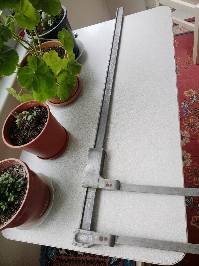80 cm ölçülerinde ANTİKA kumpas, ağaç ve tomruk ölçme aleti - 7
