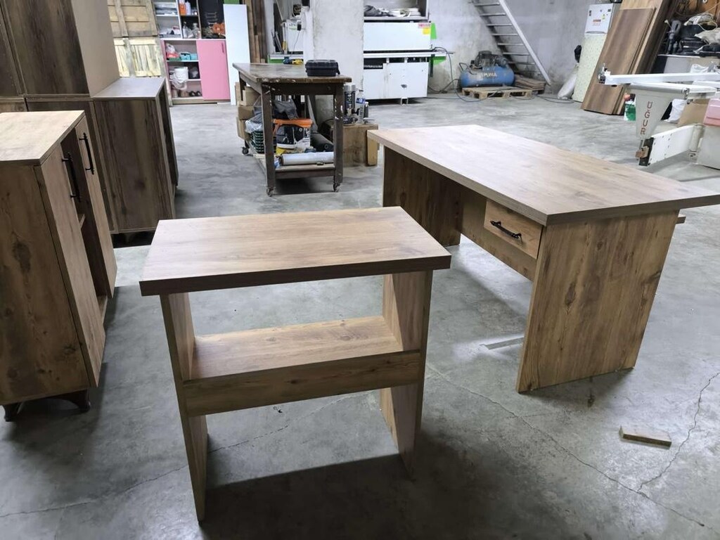 Ofis büro Calışma masa takımı komple set 4 parça imalattan satış - 3