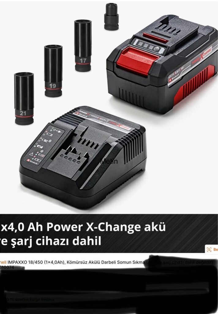 EİNHELL İMPAXXO 18/400 TORK SOMUN SÖKME SIFIR ÜRÜN - 3