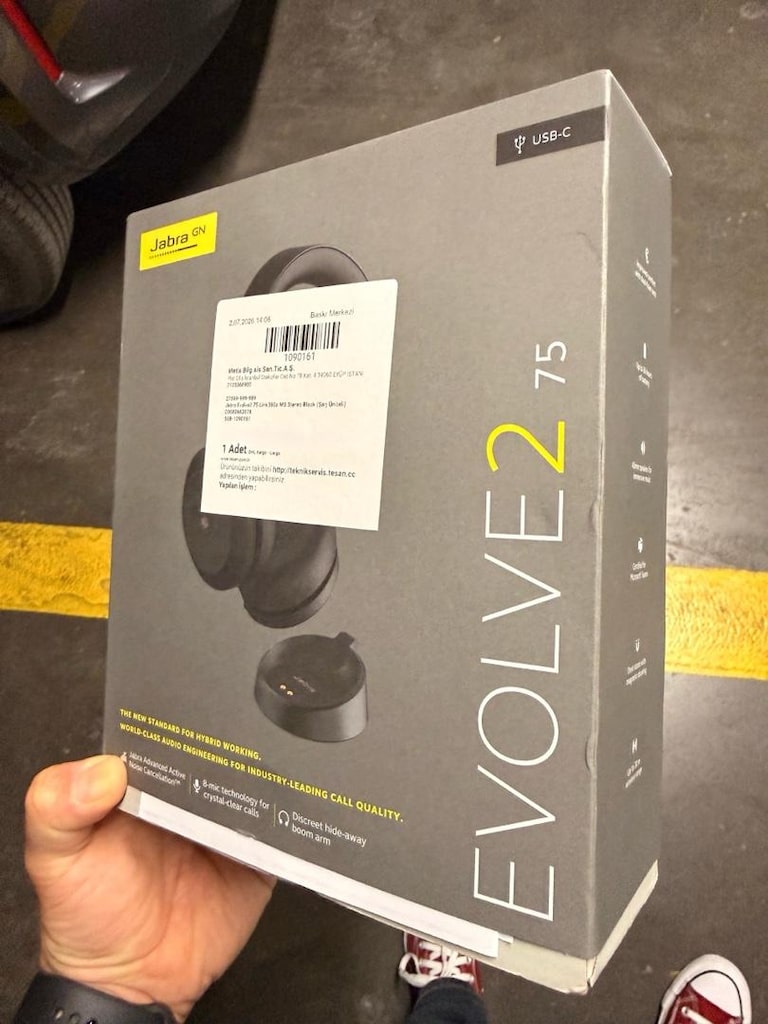 Jabra Evolve2 75 kablosuz Bluetooth/ şarj standlı - 5