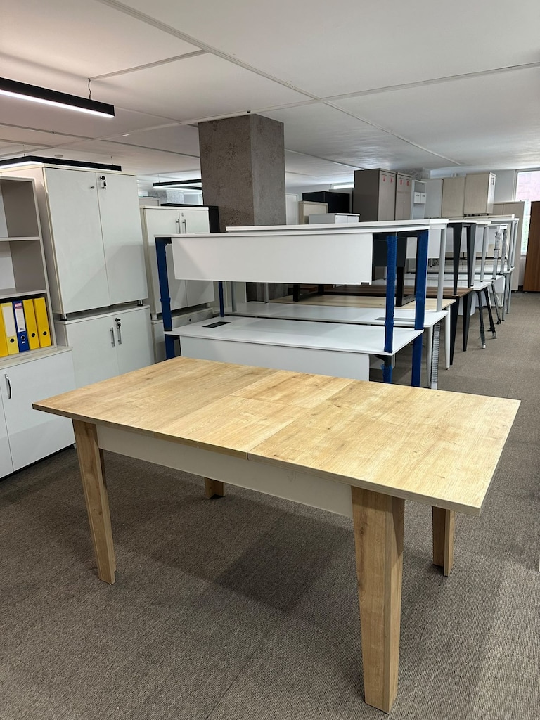 KLAS OFİS ÜSKÜDAR 120x80 cm AÇILIR MEŞE YEMEK MASASI - 3