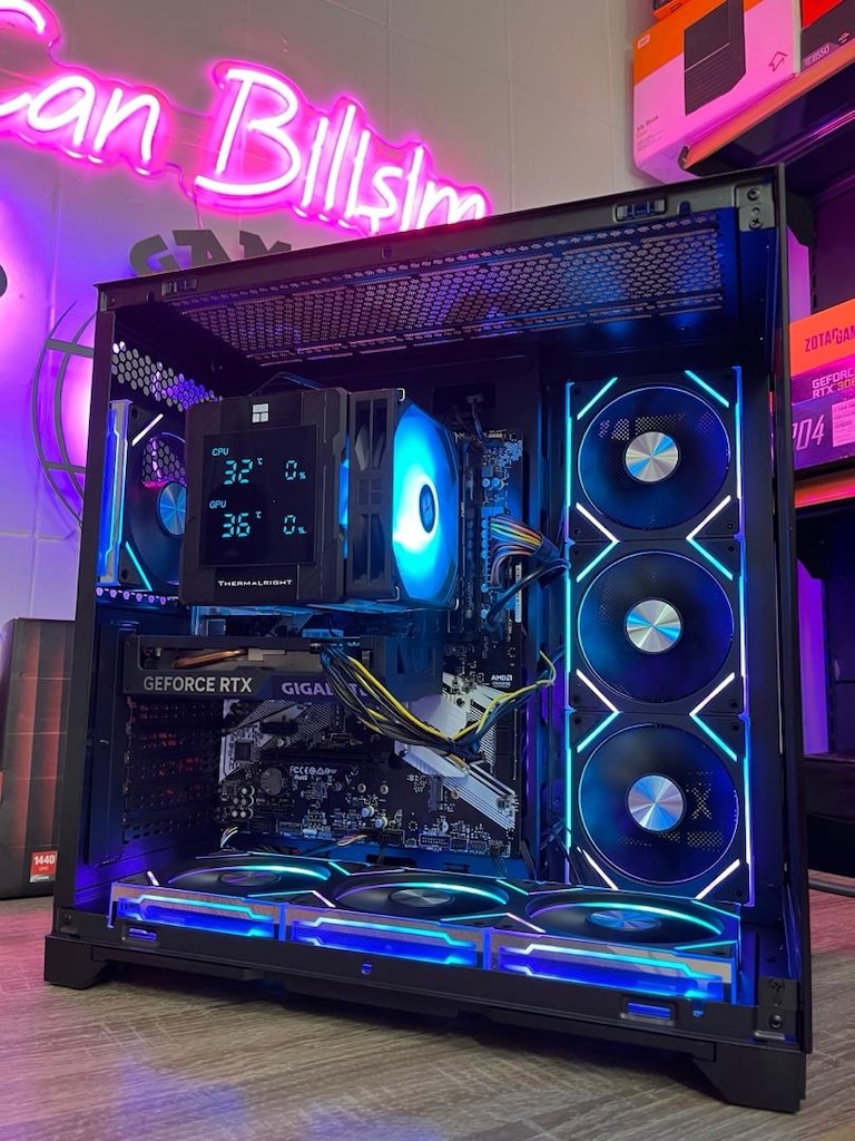 RYZEN 7 5700X // RTX 4060 // PREMİUM ULTRA GAMİNG AKVARYUM KASA - 8