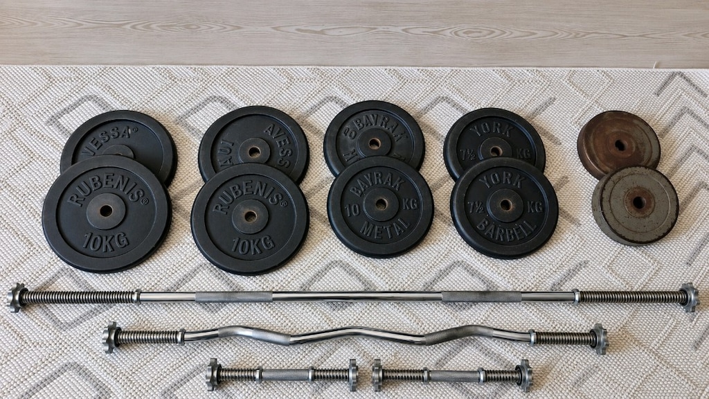 Dambıl Komple Döküm Ağırlık | 110 KG Set + Halter + Z Bar + D.barları - 2