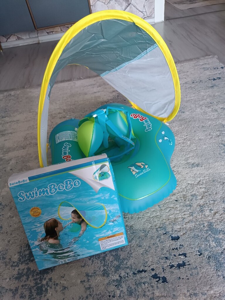 güneşlikl,i emniyet kemerli bebek simiti - 2