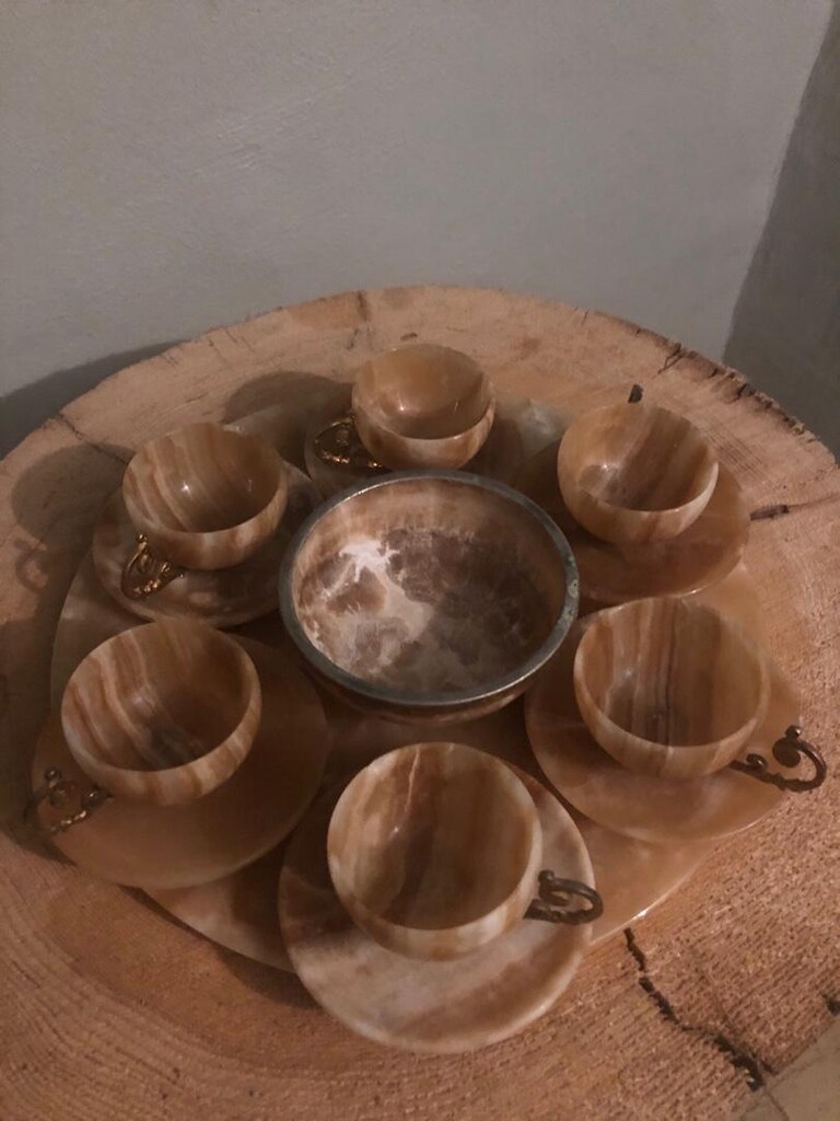 Oniks mermer Fincan takımı - 2