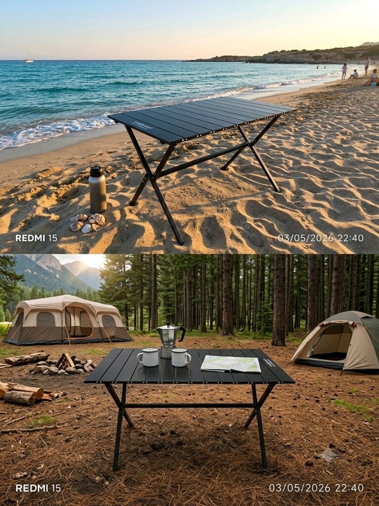 KAMP MASASI 60X100X62 3 PARÇA KOLAY KURULUM YENİ ÜRÜN SIFIR STOKLARDA - 2