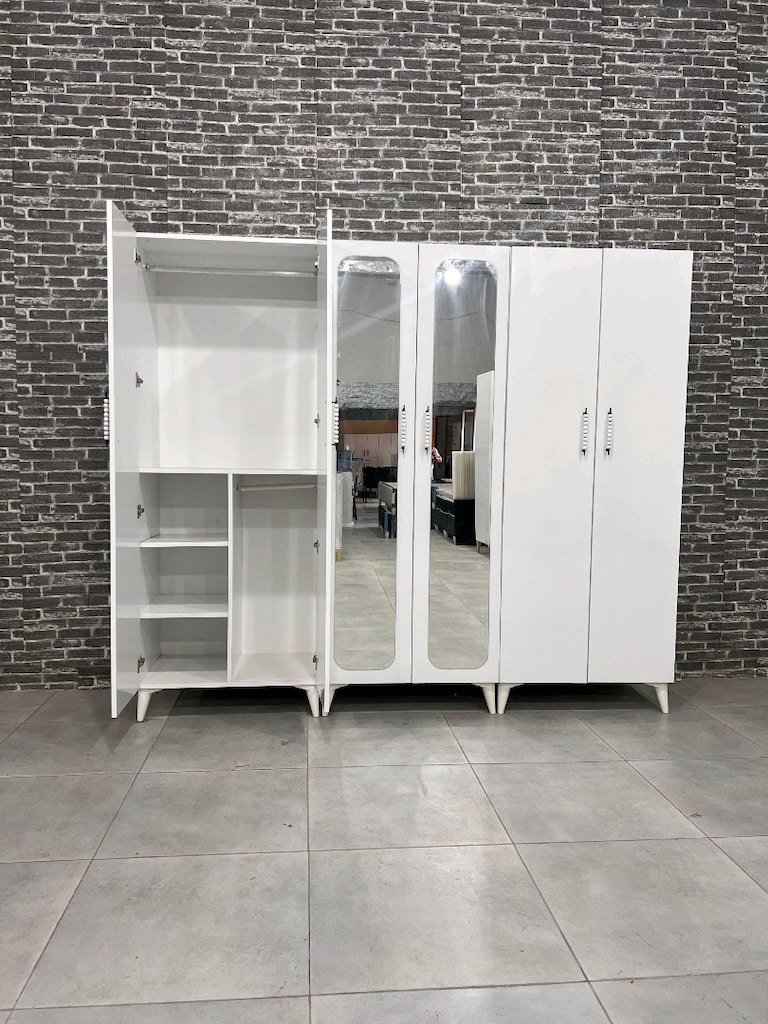 MDF 6 kapaklı elbise dolabı - 13