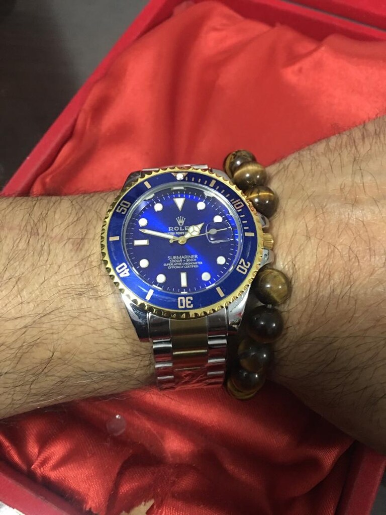 Rolex Submariner mavi kadranlı modern klasik Erkek kol Saati - 10